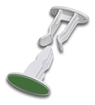 Imagem 2 de 2 de Kit 4 Prendedor Fixador Trava Porta Adesivo Branco