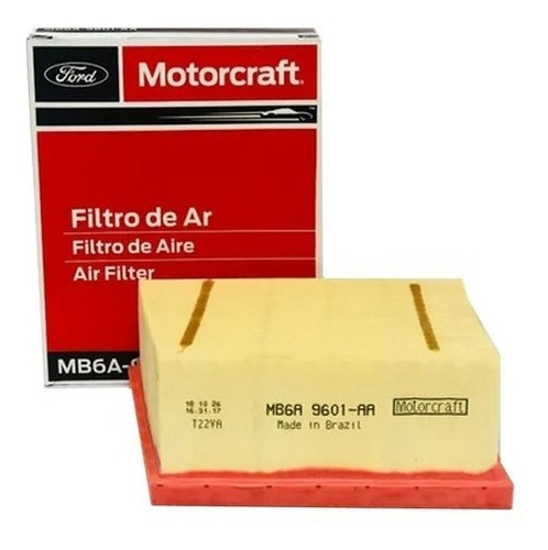 Filtro De Ar Motor Ford Ka/ Ecosport / New Fiesta Mb6a9601aa