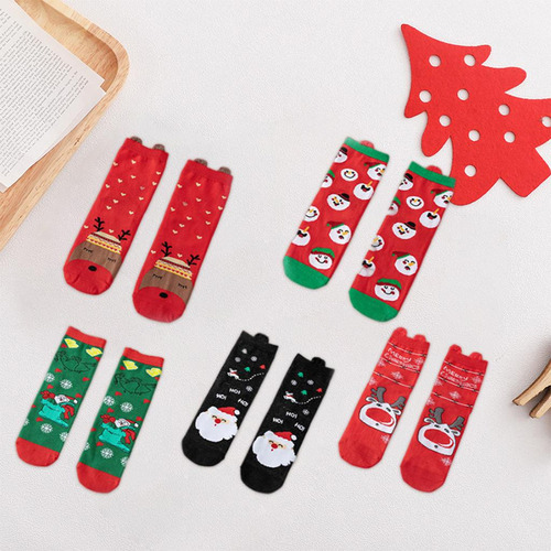Calcetines De Navidad De 4 Estilos Para Mujer, Calcetines