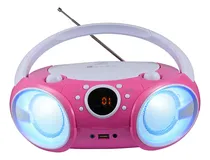Comprar Reproductor De Cd Singing Wood 030btl, Boombox Con Función De Lectura De Cd, Bluetooth, Usb, Radio Am\u002Ffm, Entrada Aux Y Auriculares, Con Luces Led Y Asa De Transporte