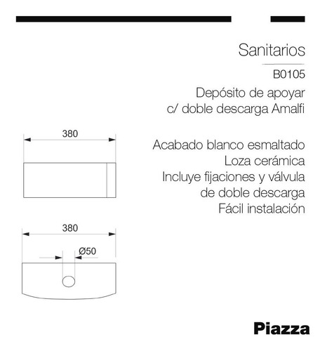 Imagen 5 de 7 de Inodoro Largo Deposito Dual Tapa C/cierre Soft Amalfi Piazza