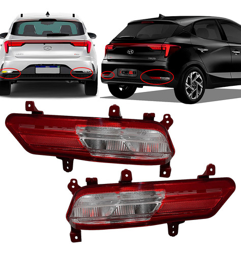 Refletor Lanterna Parachoque Traseiro Hb20 2023 2024 2025