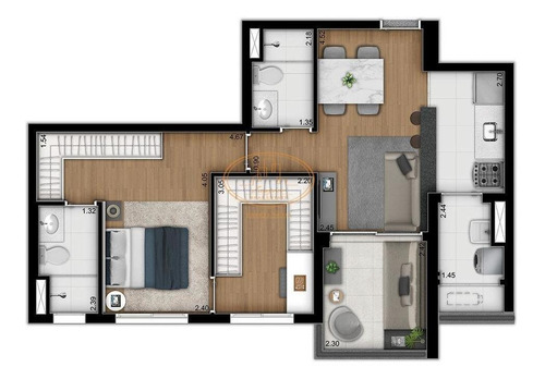 Apartamento Com 2 Dormitório(s) Localizado(a) No Bairro Vila Monte Alegre Em São Paulo / São Paulo - 6885:912446