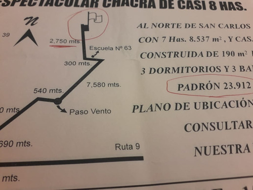 Imagen 23 de 23 de Chacra 8 Ha En San Carlos, Punta Del Este Zona Corte De La Leña Cañada Bellaca