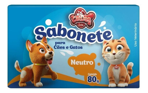 Sabonete Pet Neutro Para Cães E Gatos 80g Base Glicerinada