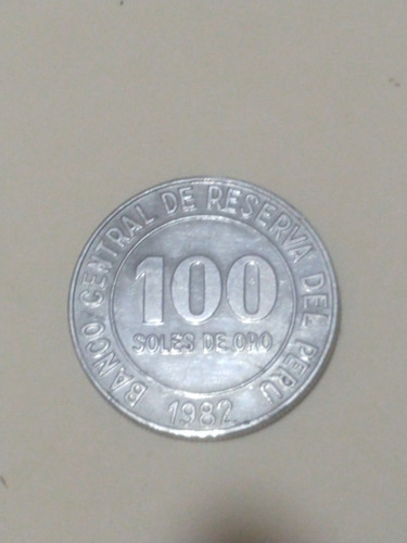 Moneda Antigua De 100 Soles De Oro