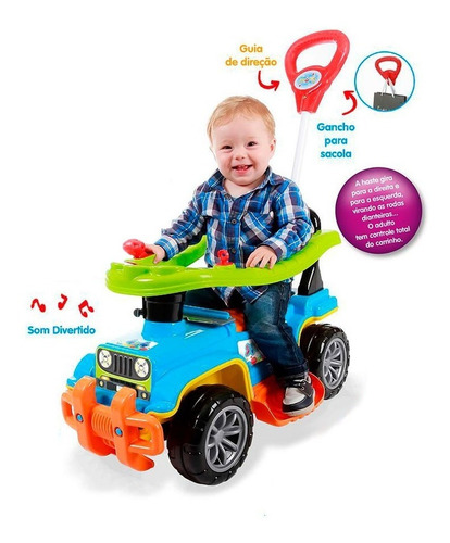 Carrinho De Passeio Jip Jip Colorido Maral