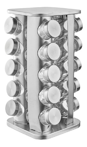 Porta Condimento Tempero 20pcs Gourmet Cozinha Quadrado Inox