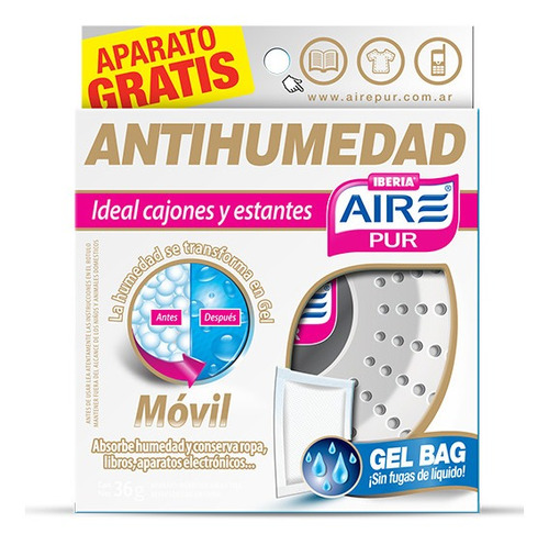 Antihumedad móvil gel bag aire pur X36gr