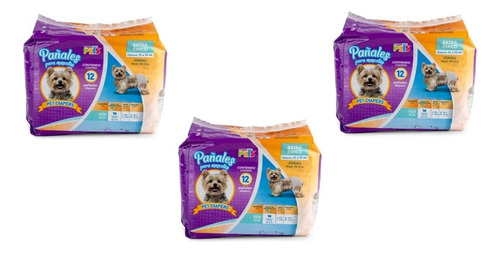 Pañales Extra-chicos Perro Cintura 25-33cm 36 Pañales