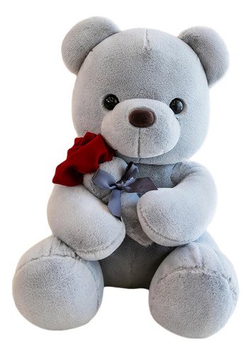 Regalo De San Valentín Para Novia, Oso Gris 25cm [u]