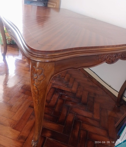 Mesa Madera Maciza Provenzal Antigua Marrón Marrón (Usado)