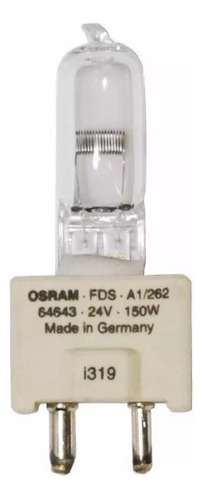 Lampara Osram Fds 64643 24v 150w Gy9,5 Odontologia Fibre Opt Color De La Luz Blanco