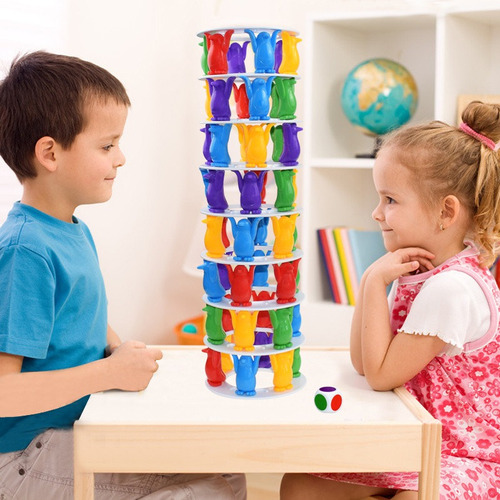 Juego De Juguete Infantil Penguin Tower Balancing