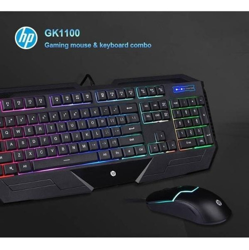 Imagen 2 de 4 de Teclado Gaming Hp Gamer + Mouse Nuevos Español