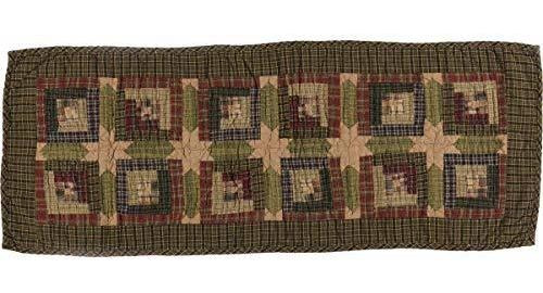 Vhc Brands Tea Cabin Runner Quilted 13x48 Log Cabin Country 