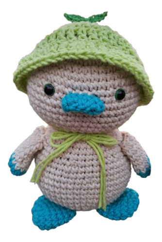 Peluche Muñeco Apego Crochet Tejido Amigurumi Patito