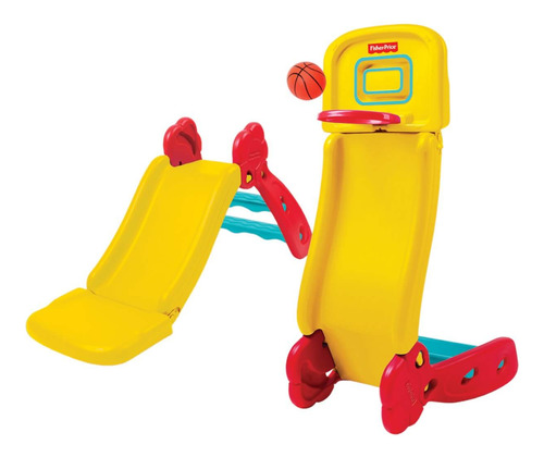 2 En 1: Baloncesto Y Resbalin 32x65x98 Cms Fisher Price