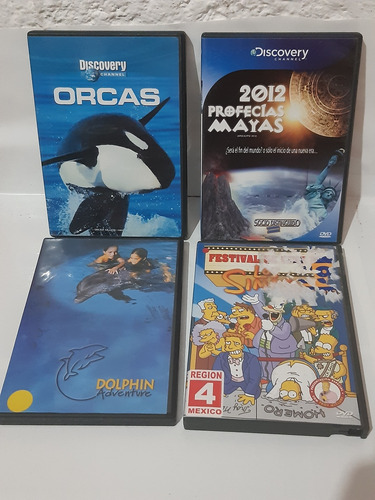 Los Simpson,orcas,delfin,profecias Maya 4 Peliculas Original (Usado)