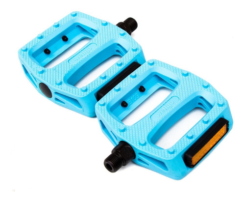 Imagen 4 de 10 de Pedales Wellgo B109n Celestes Ideal Bmx Liviano Y Resistente