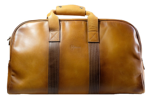 Bolso Multiuso Fino 100% Cuero, Color Brandy, Craftmen.