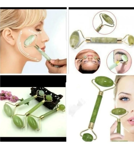 Imagen 6 de 7 de Rodillo De Jade Para Masaje Facial Antiedad Rostro
