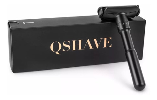 Rastrillo Qshave-black Ajustable, Con 5 Hojas De Regalo. 