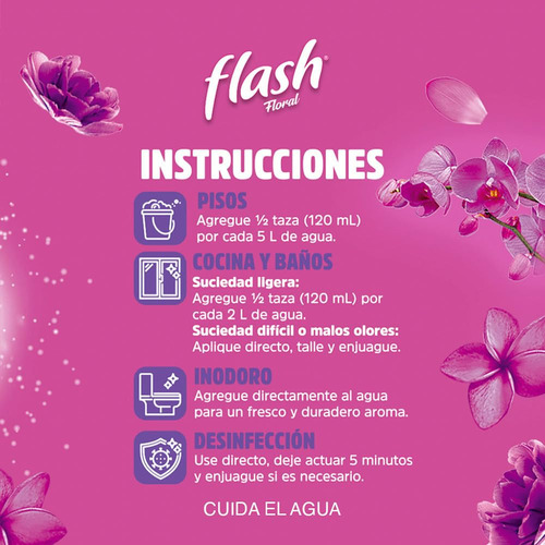 Limpiador Líquido Multiusos Floral Para Todo Tipo De Superfi
