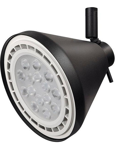 Spot Cabezal Conico Negro Ar111 Apto Led Obra Riel Local 