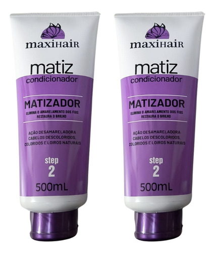 Condicionador Maxihair 500ml Matizador - Kit C/ 2un