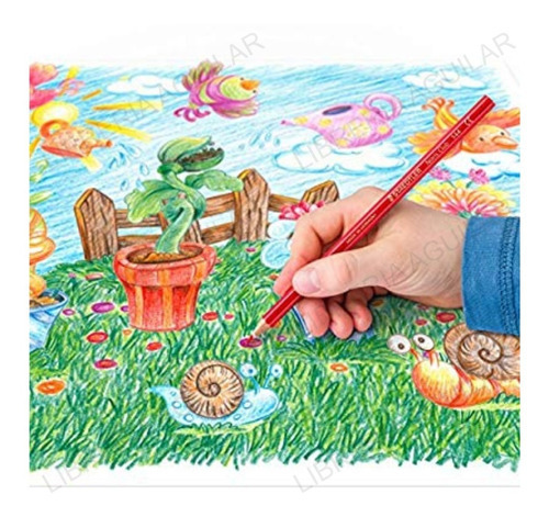 Imagen 2 de 4 de Pinturitas Staedtler 12 Lapices Colores Escolares +sacapunta