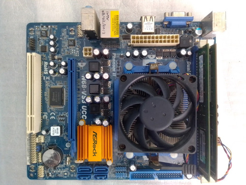 Placa Am3 N68 Asrock +procesador Athlon Ii 3.2ghz +4gb Ddr3