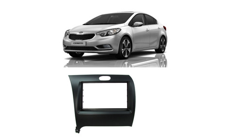 Moldura 2 Din Kia Cerato 2013 2014 Preto