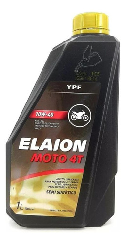 Ypf Elaion Moto 4t 10w40 X 1lt ( Caja De 12 Unidades)