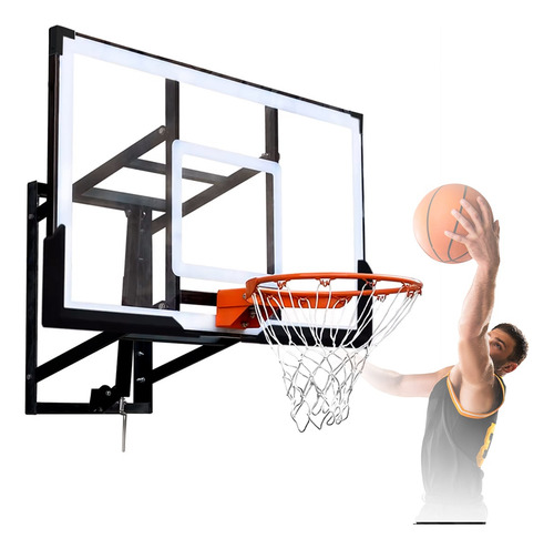 Tabela De Basquete Em Acrílico Com Aro E Fixador De Parede
