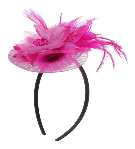 Adornos Para Cabellero Flor Fascinator De Sombrero De Velo