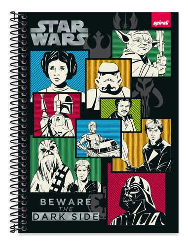 Caderno Universitario Capa Dura 1 Materia Star Wars 80fls