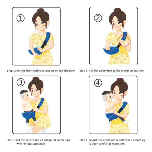 Portabebés Ergonómico De Un Hombro, Ajustable Y