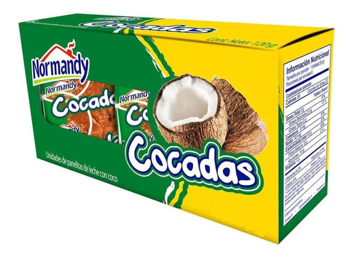 Panelitas Leche Cocadas Coco Caja X 12 Und Normandy 240 Gr