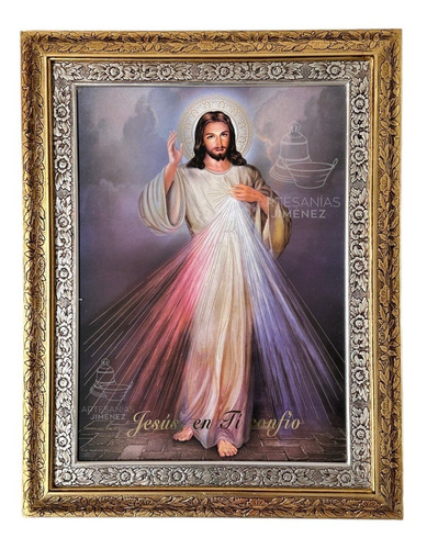 Cuadro Divina Misericordia 90x70 Cm T324