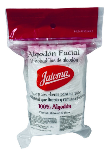 Limpiador Facial Algodón 30 Piezas