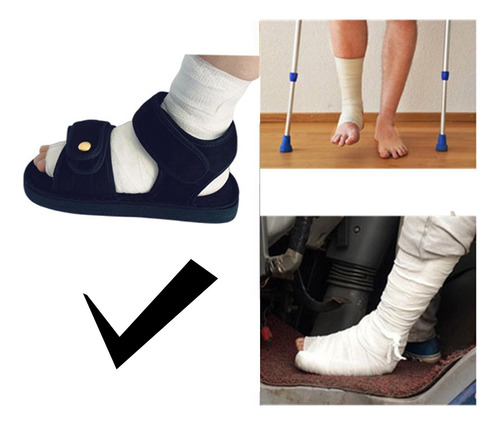 Bota Para Caminar Post Op Zapato Suela Blanda Universal M