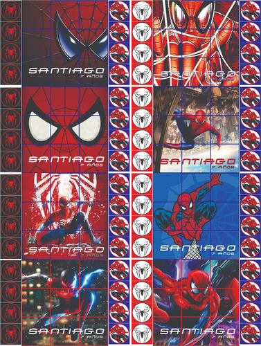 10 Tateti Personalizado Con Imán - Spider Man