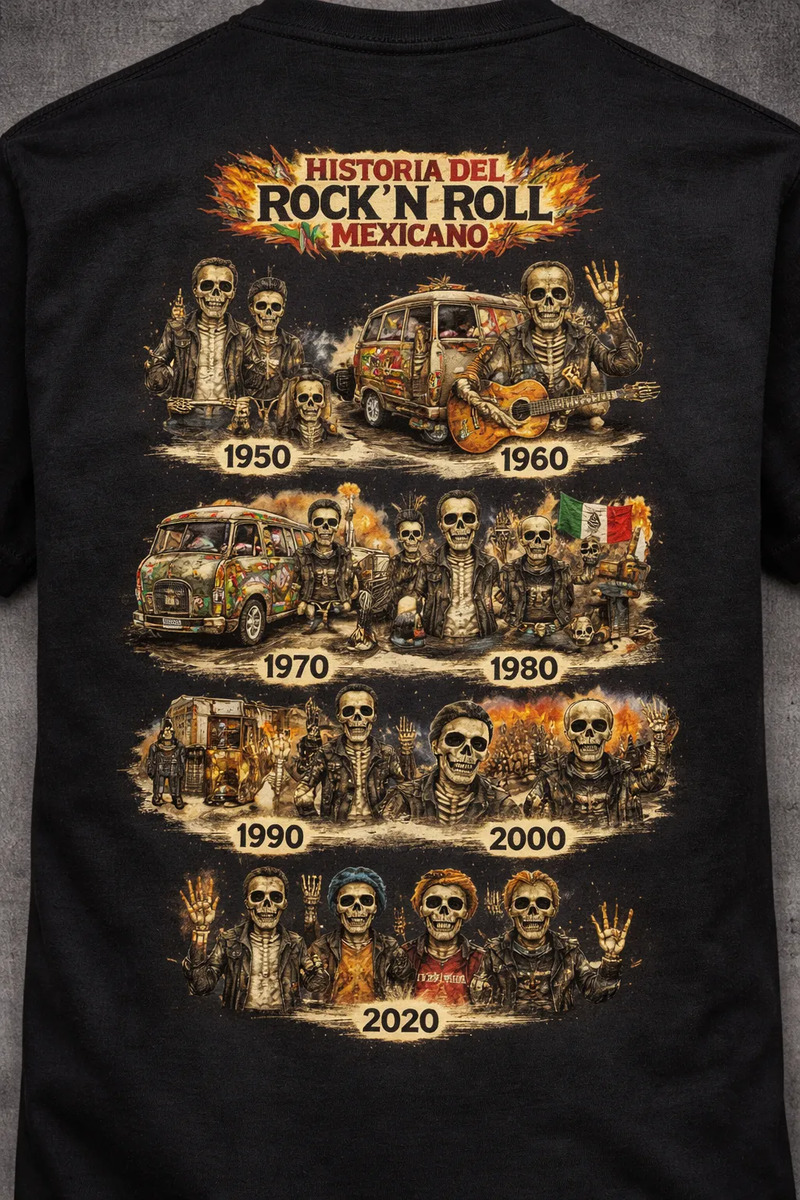Playera Nezarock  Historia Del Rock Mexicano Original — 7