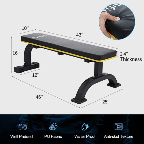 Banco Plano Ejercicio En Casa Gym Abdominales Doufit