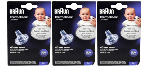 Braun Thermoscan Lf40 - Filtros De Lente 40 Cada Uno (paque.