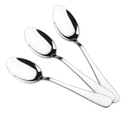 Set De 3 Cucharas De Postre Acero Inox Classic 17.5 Cm Mango Plateado