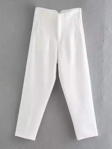 Pantalón de Vestir para Mujer con Pinzas, Estilo Entubado - Ideal para la  Oficina