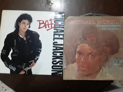 Lp De Vinilo Michael Jackson Album Bad Y Otro De Grandes Hit