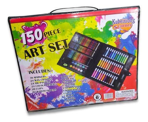 Set De Arte 150 Piezas Colores Crayones Marcadores Y Mas